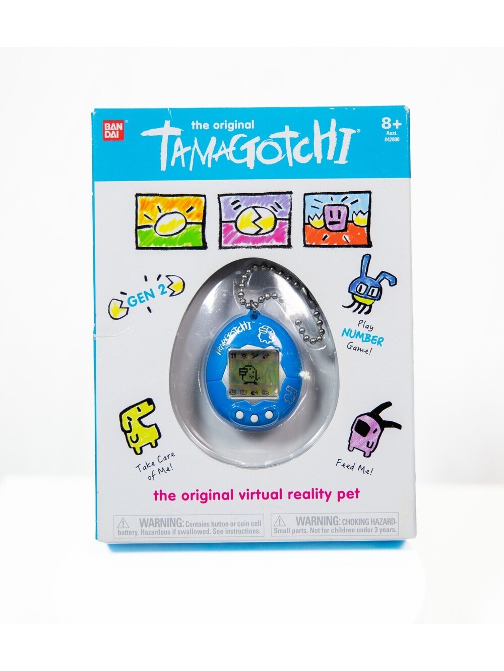 TAMAGOTCHI Bandai Original Blue/Silver Virtual Pet Device Electronic Game 2018